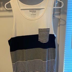 White Grey Black Tank top size Large